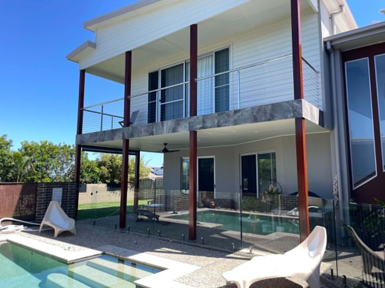 Exterior repaint, weatherboard and render