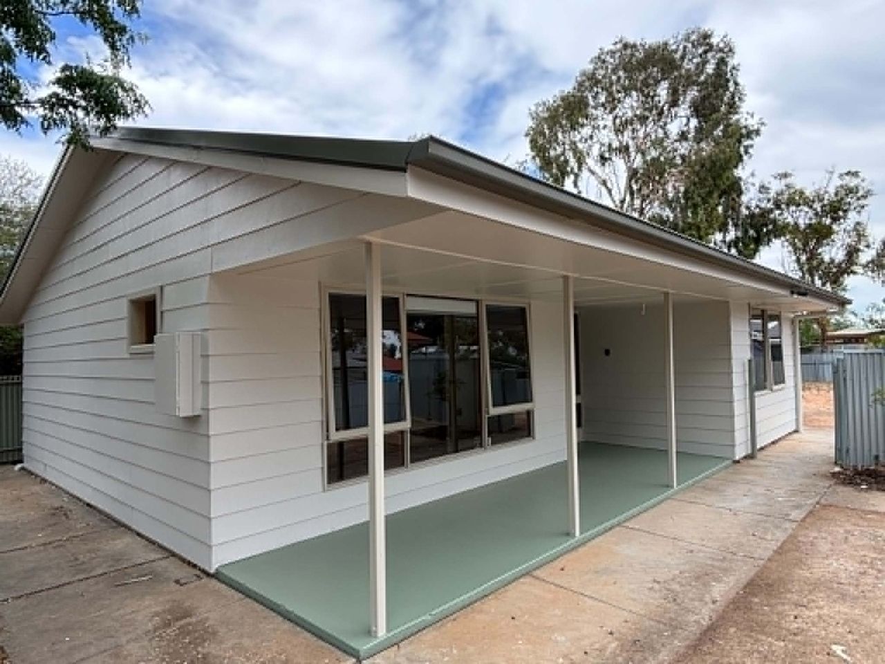 Exterior repaint with fresh porch